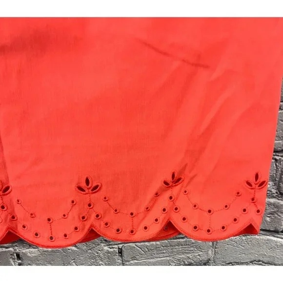 NWT Chico's Size 3 US 16  So Slimming Brigitte Coral Eyelet Scalloped  Skort - Picture 3 of 9